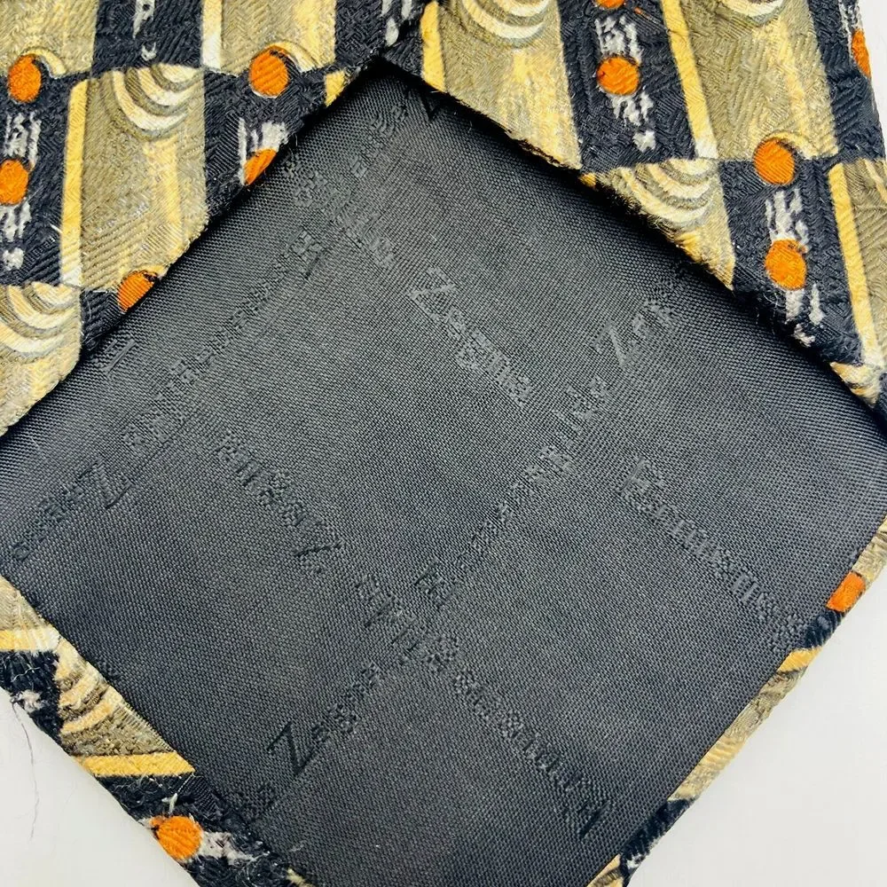ERMENEGILDO ZEGNA Disegno Esclusivo Multi Color Silk‎ Tie Made In Italy